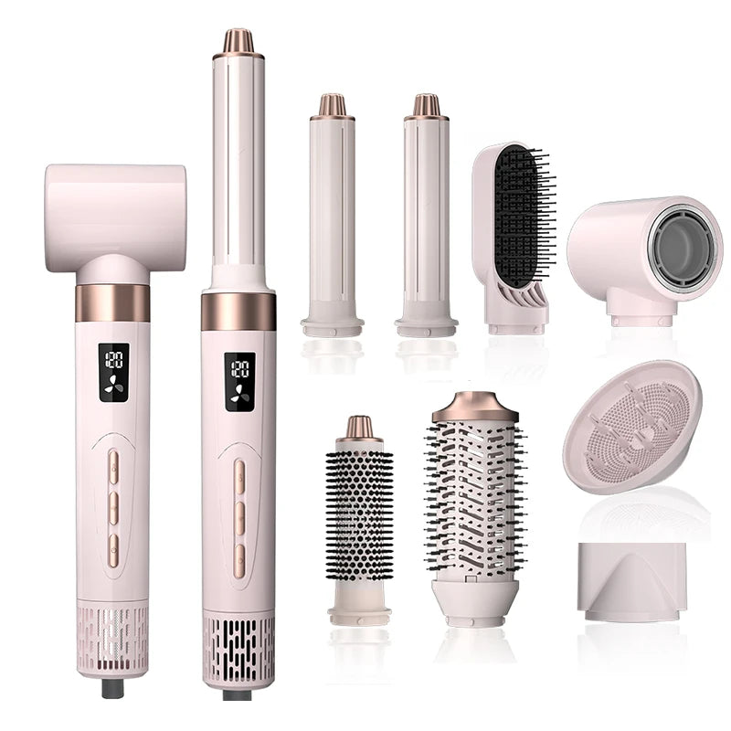 8 in 1 Automatic Hair Curler Styler 110000Rpm Brushless Motor Hot Air Brush Volumizer Enhanced Hair Styler Multi Functional Set