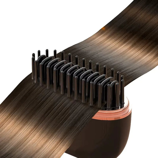 Factory Wholesale Price Fashion Portable Lazy Hair Massage Wireless Electric Straightener Comb for Home Hotel