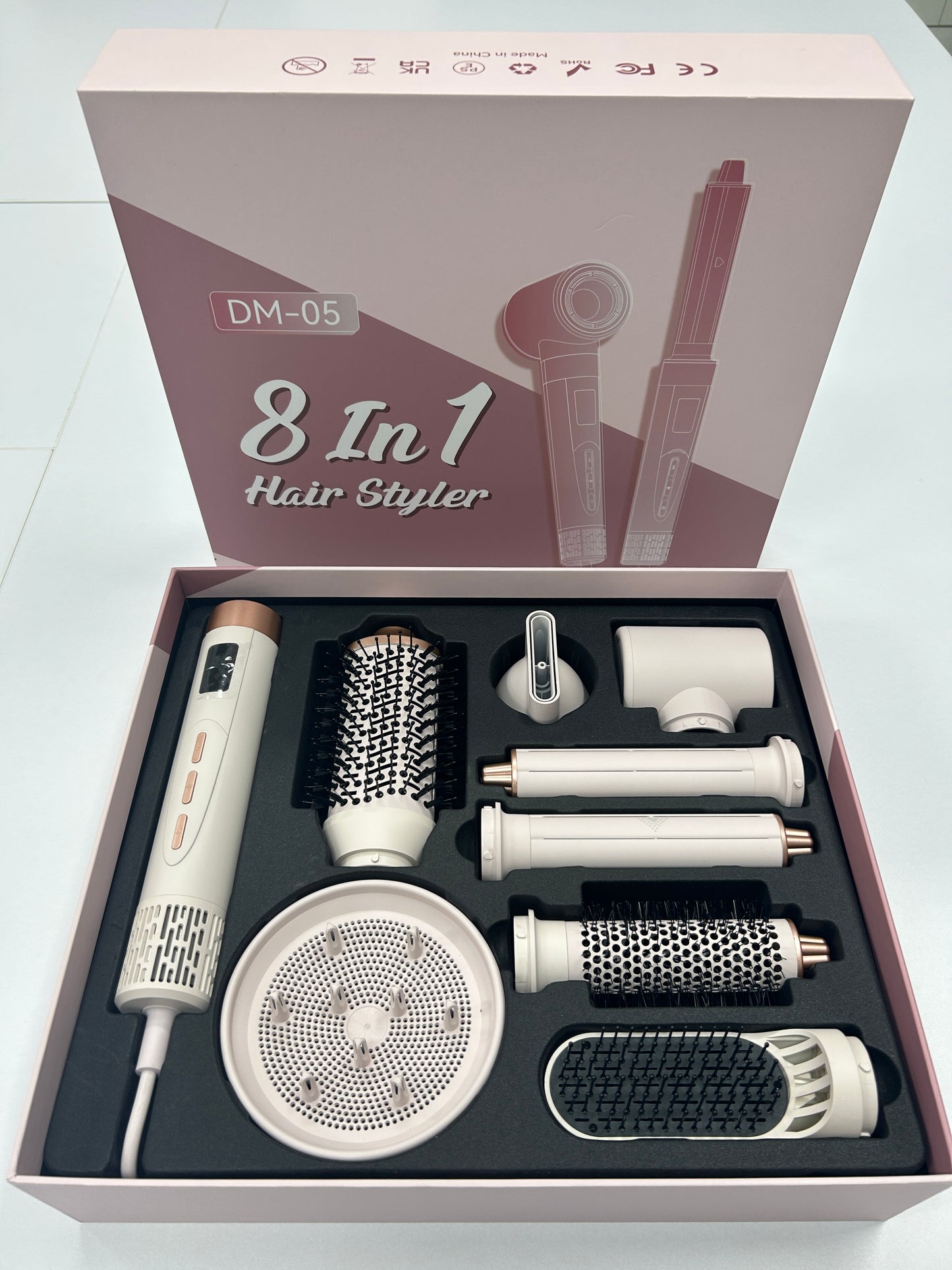 Set Coiffant 8 en 1 - Styler Boucleur Automatique Brushless 110 000 tr/min