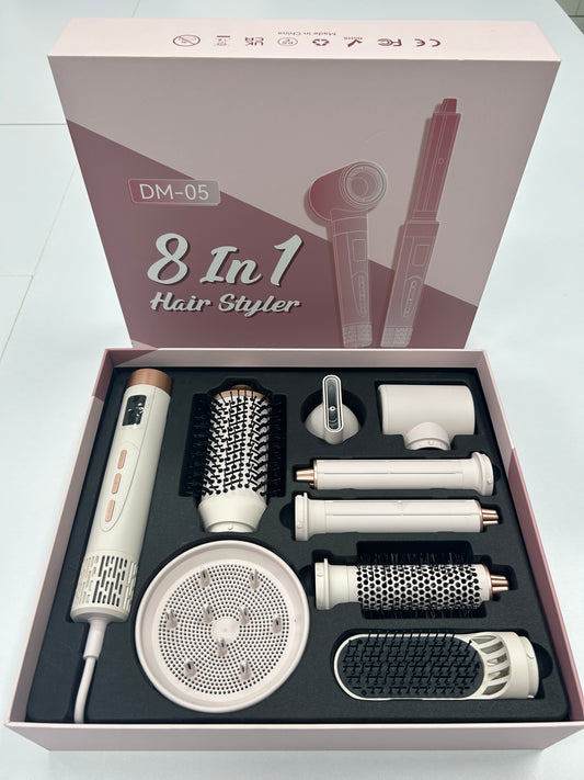 Set Coiffant 8 en 1 - Styler Boucleur Automatique Brushless 110 000 tr/min